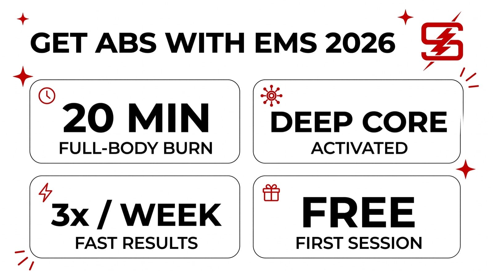 How to Get Abs with EMS Training in 2026 — Speciale Fitness infographic